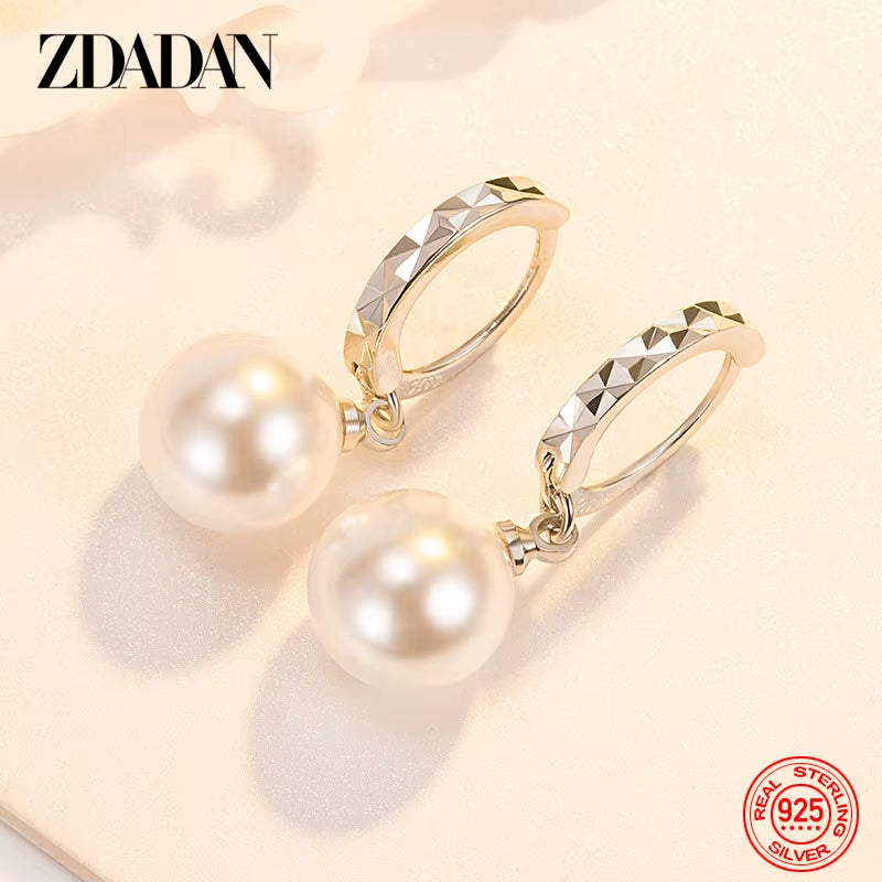 925 Silver Pearl Drop Earring