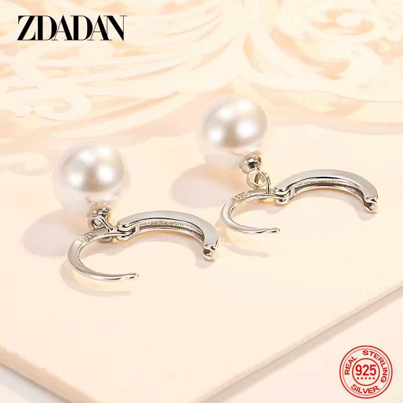 925 Silver Pearl Drop Earring