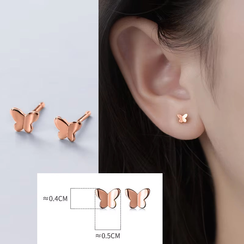 925 Sterling Silver Butterfly Earrings