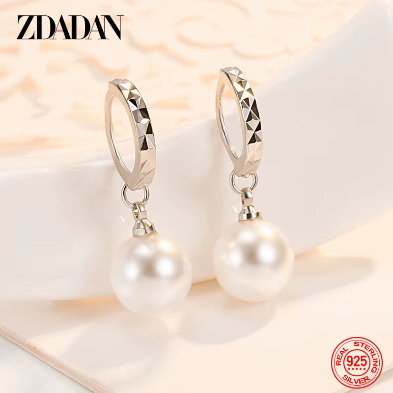 925 Silver Pearl Drop Earring