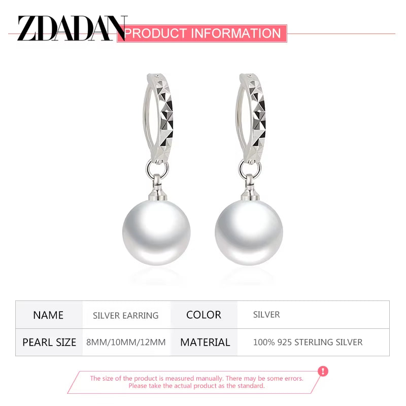 925 Silver Pearl Drop Earring