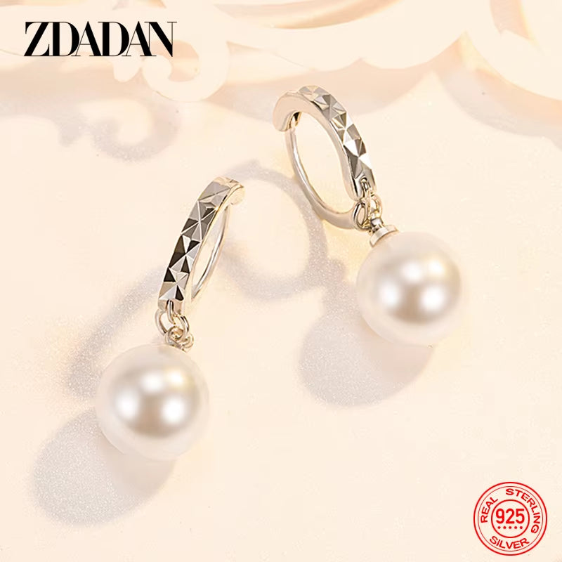 925 Silver Pearl Drop Earring
