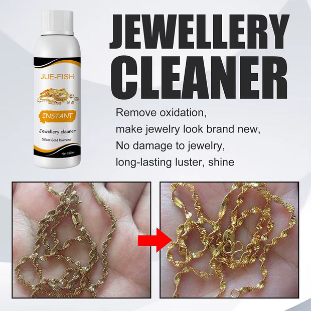 Jewelry Cleaner Solution 100Ml for Gold Silver Glasses Watch Rings Diamond Polishing 