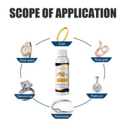 Jewelry Cleaner Solution 100Ml for Gold Silver Glasses Watch Rings Diamond Polishing 