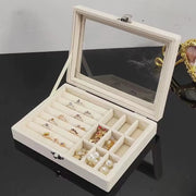 Jewelry Storage Box Earring Ring Necklace Organizers Transparent Display Box