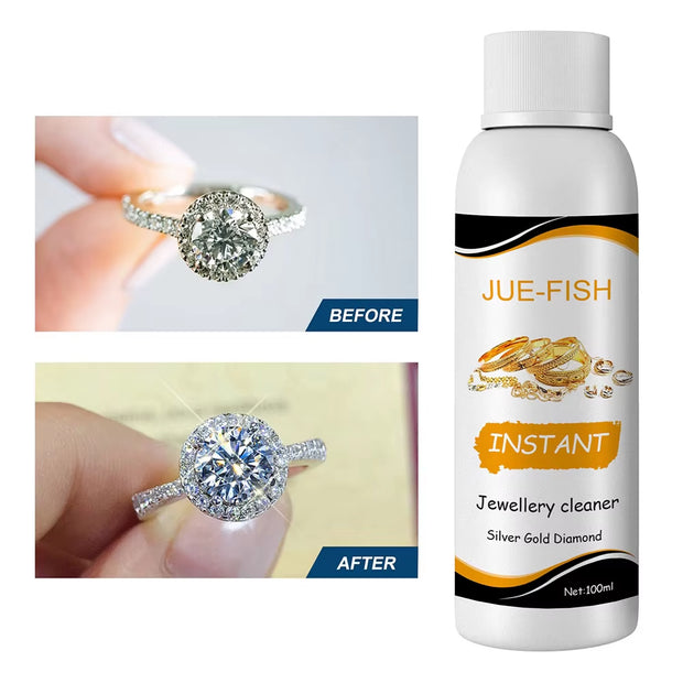 Jewelry Cleaner Solution 100Ml for Gold Silver Glasses Watch Rings Diamond Polishing 