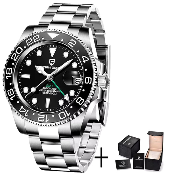 V3 Version GMT Watches Men'S Luxury Sapphire Automatic Mechanical Watch 40MM Stainless Steel Waterproof Watch