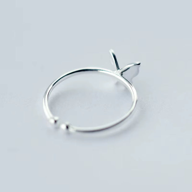 925 Sterling Silver Butterfly Adjustable Ring
