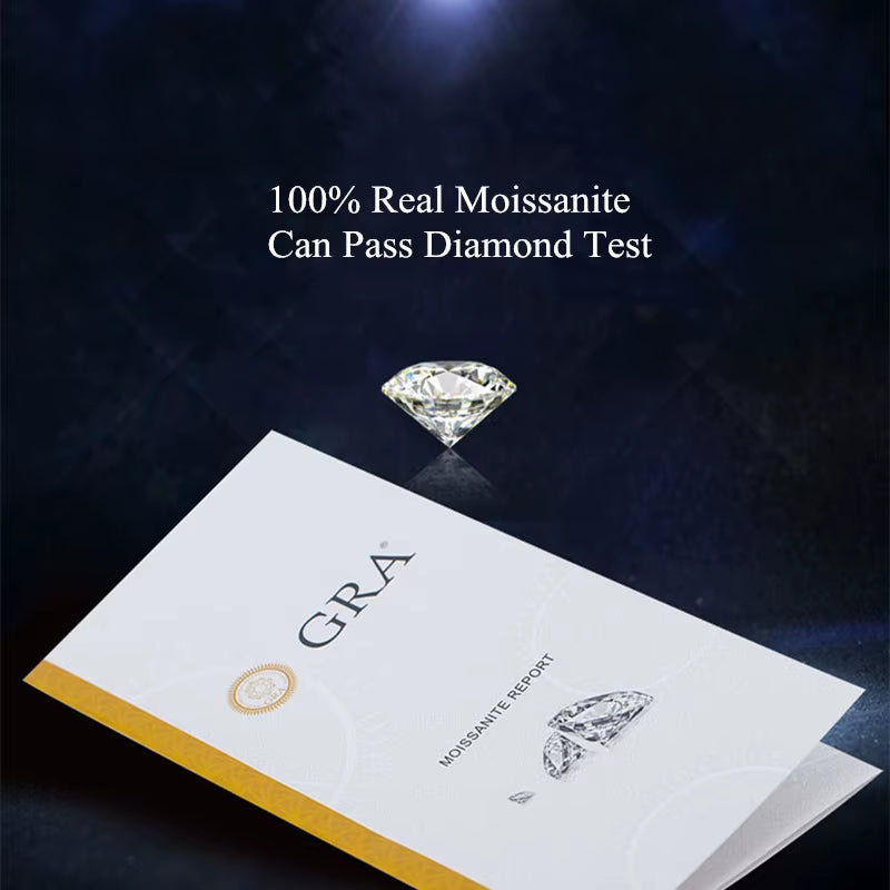 Silver 925 Original Total 6 Carat round Brilliant Cut Diamond Test past D Color Moissanite Stud Earrings Women Gemstone Jewelry