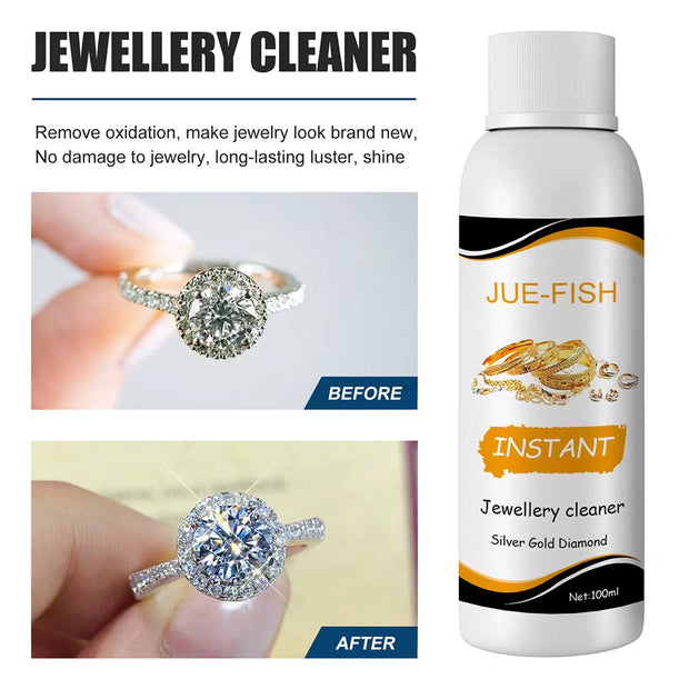 Jewelry Cleaner Solution 100Ml for Gold Silver Glasses Watch Rings Diamond Polishing 