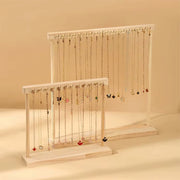 Jewelry Organizer Display Stand Wood Necklace Hanging Countertop Rack for Chains Earrings Bracelets 
