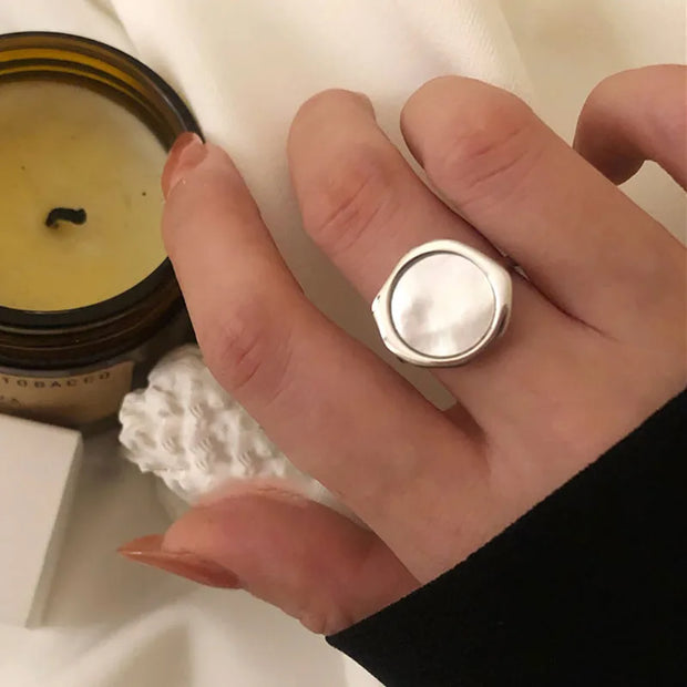 Gold Plated Oval Shell Rind Adjustable