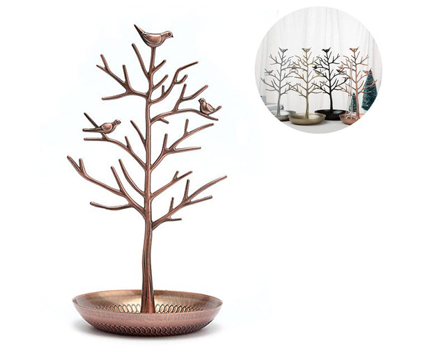 Little Birds Tree Jewelry Earring Necklace Display Stand