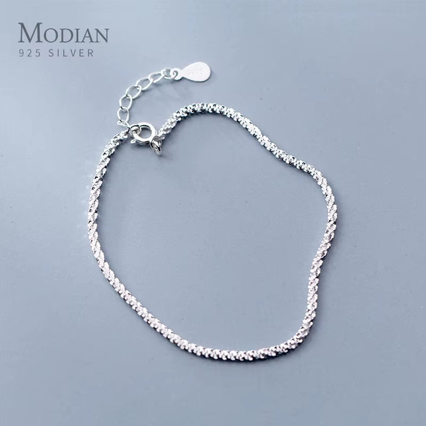 925 Sterling Silver Simple Cute Bracelet Exquisite Classic Charm