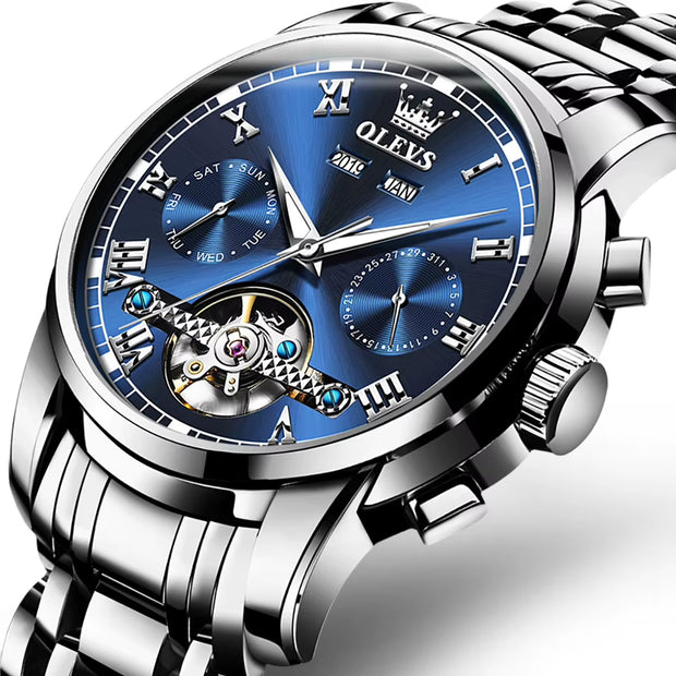 Mechanical Watches Automatic Watch Men Stainless Steel Waterproof Luminous Watch 